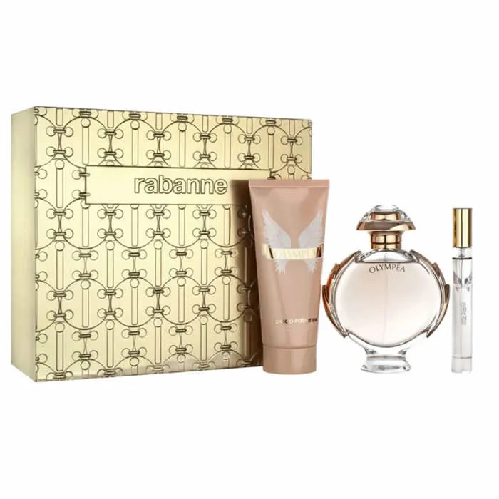 Paco Rabanne Olympea Eau De Parfum Spray 80 ml Gift Set 3 Pieces