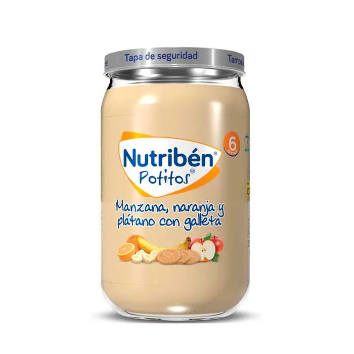 Nutribén Apple, Orange, Banana, Banana and Biscuits Potito 235g
