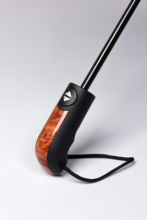 Automatic Folding Umbrella with Wood Handle | Unisex Windproof Umbrella